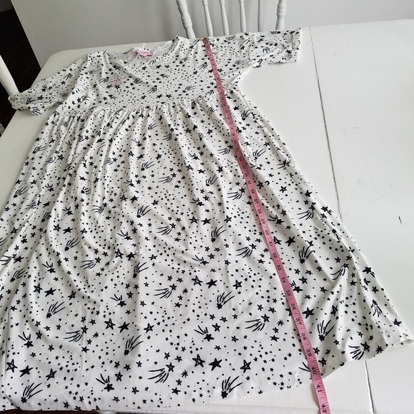 NWT Urban Threads Petite Midi Smock Dress White Star Print Size Petite 14 - Picture 5 of 8